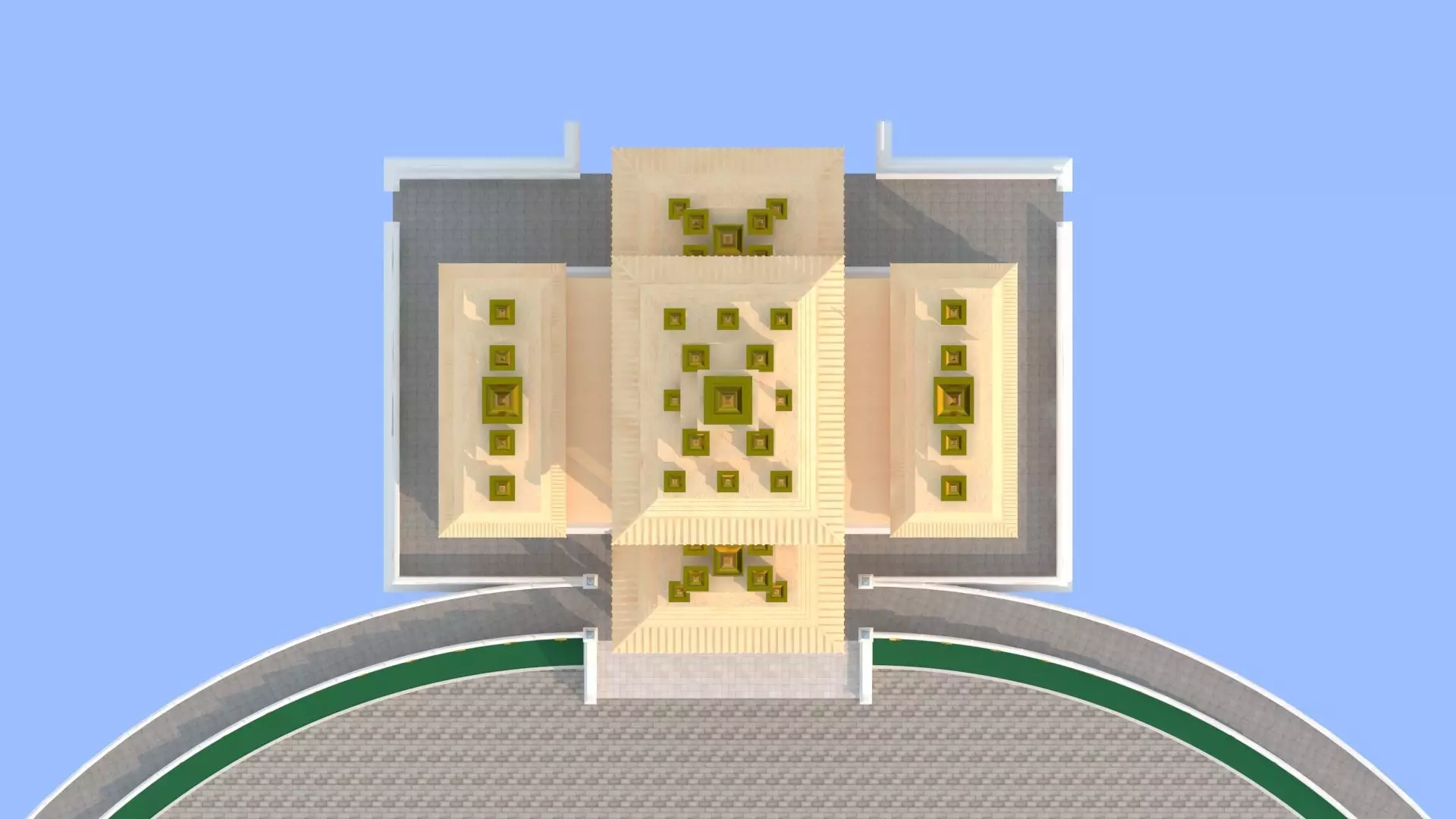 Southeast Asian - style teaching building 3D model_4