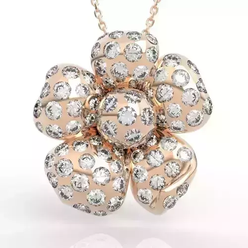 Luxury 3D Floral Cluster Pendant