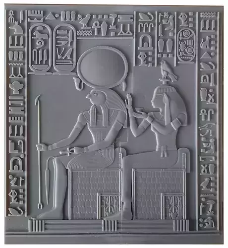 Egyptian Relief Horus and Geb rel05