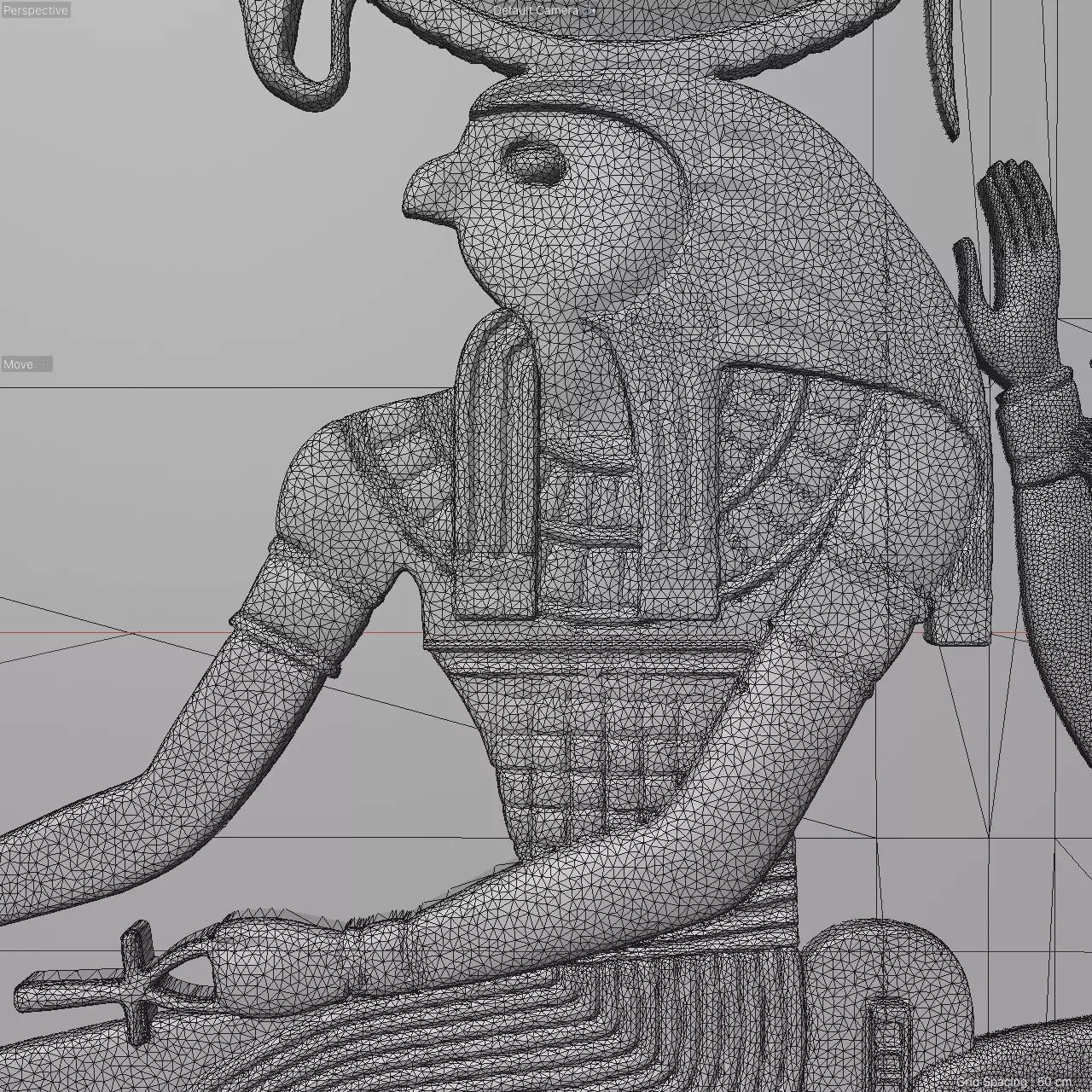Egyptian Relief Horus and Geb rel05 3D print model_3