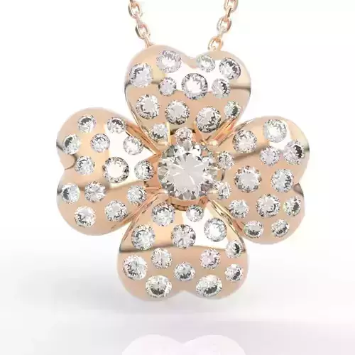 Elegant Clover Cluster Necklace