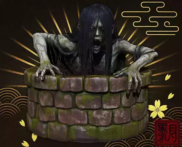 Well Ghost - Crawling Spirit  FBX OBJ ZPR STL Yuirei