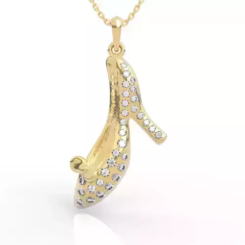 Magical Cinderella Glass Slipper Pendant