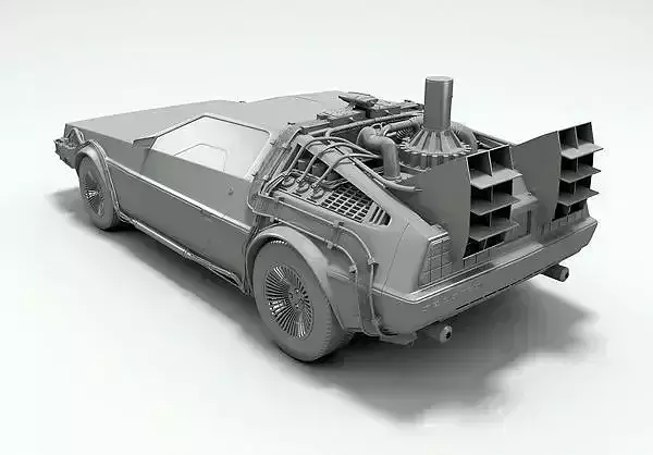 Delorean back to future car 3D model