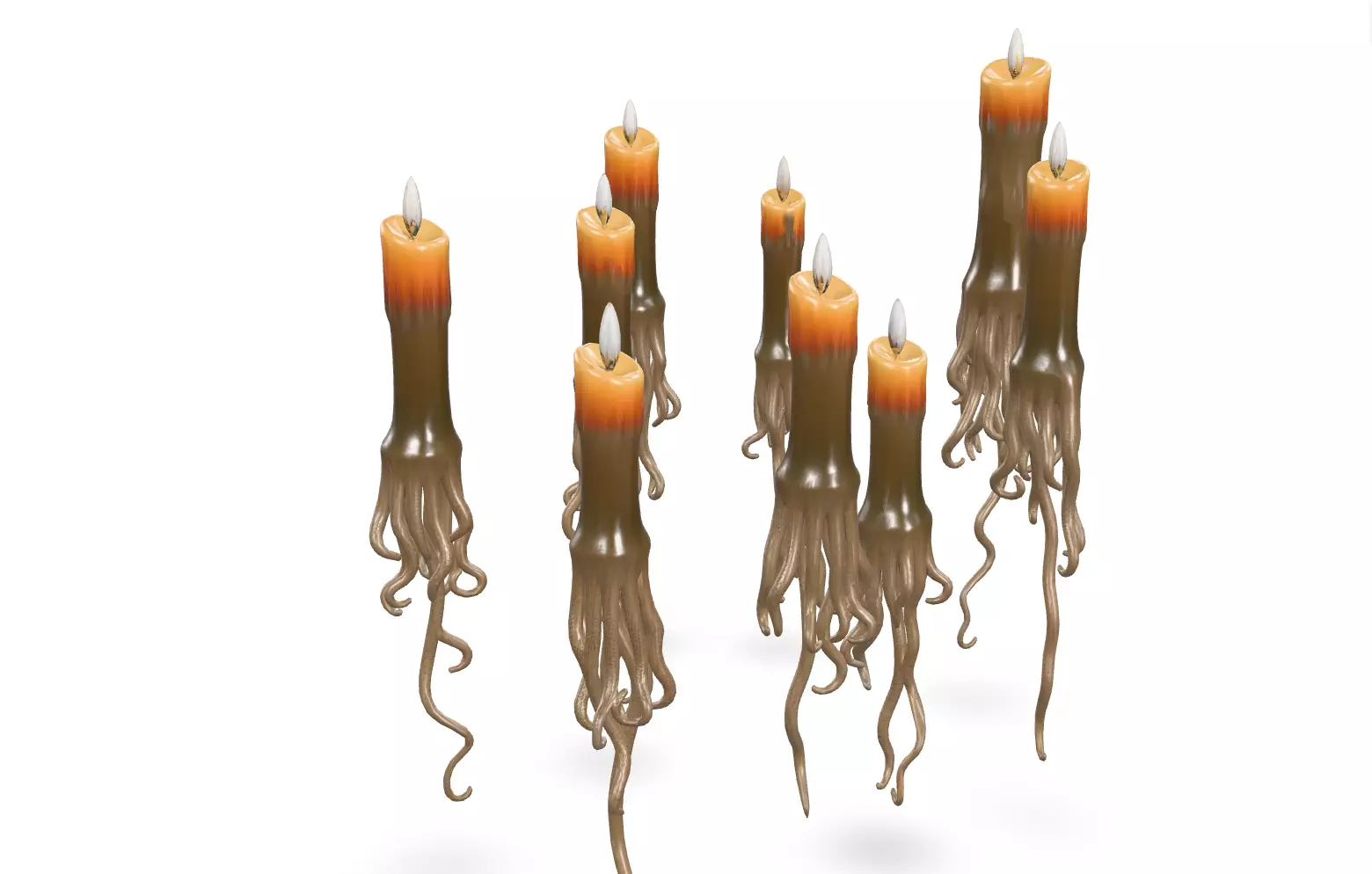 Halloween 3D Props Pack HIGH And Low Poly Low-poly 3D model_13