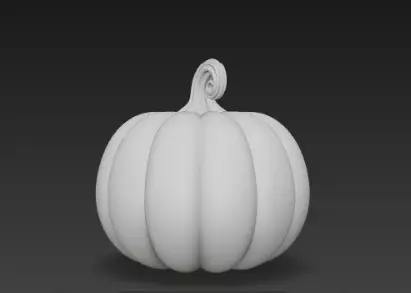 Gray Jack O Lantern Pumpkin 3D Model Halloween Sculpture 3D print model_5