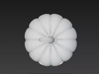 Gray Jack O Lantern Pumpkin 3D Model Halloween Sculpture 3D print model_13