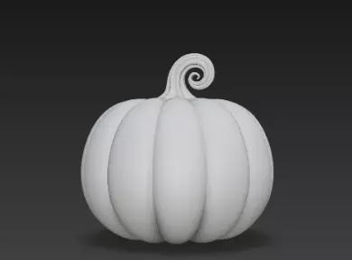 Gray Jack O Lantern Pumpkin 3D Model Halloween Sculpture 3D print model_6