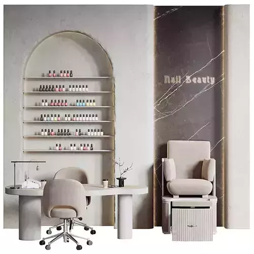 Barber and Manicure area in beauty salon 09