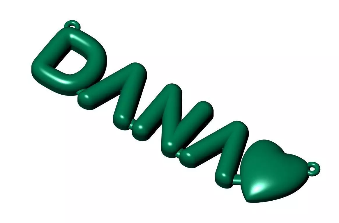 COSTUM NAME PENDANT 3D print model_10