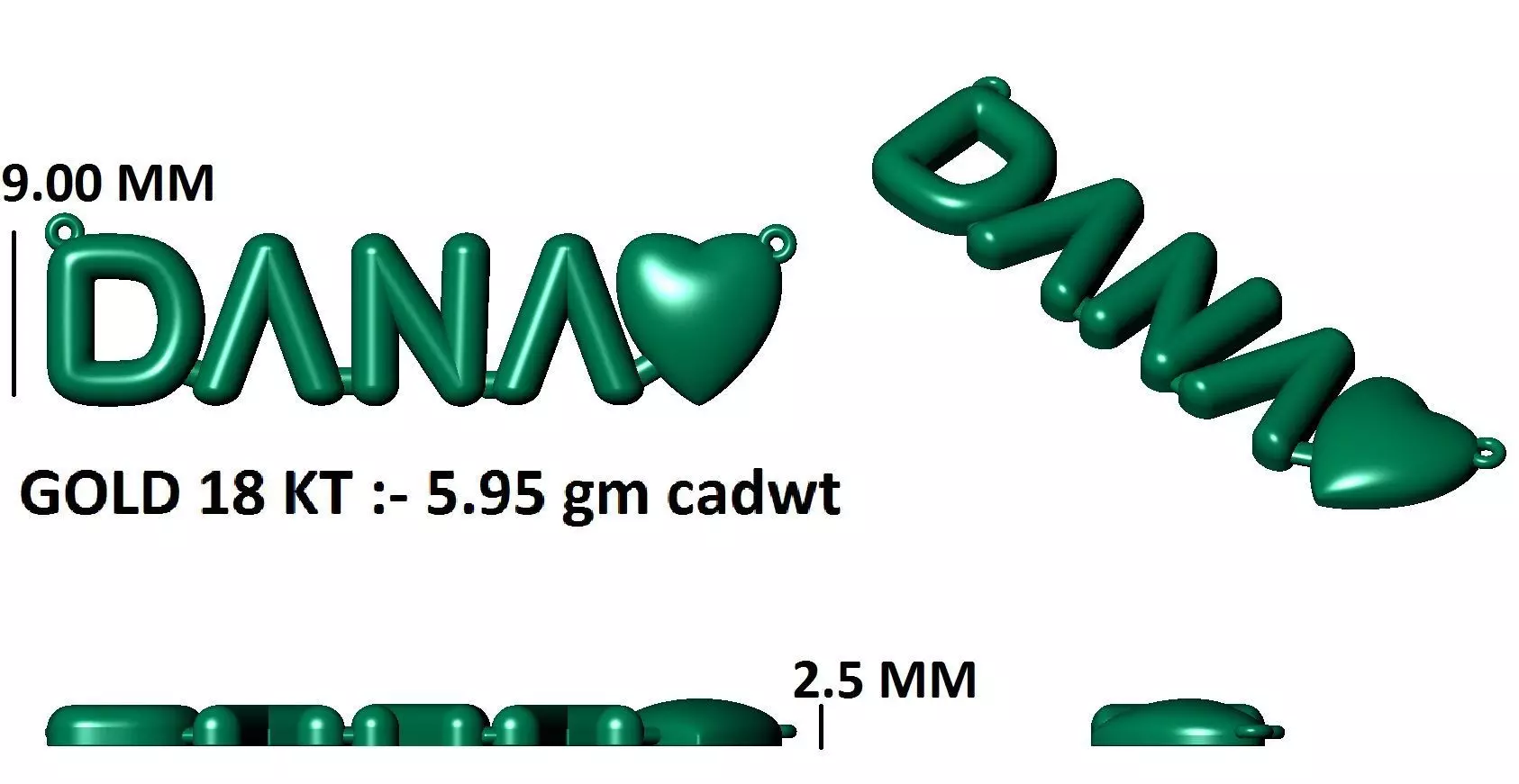 COSTUM NAME PENDANT 3D print model_12