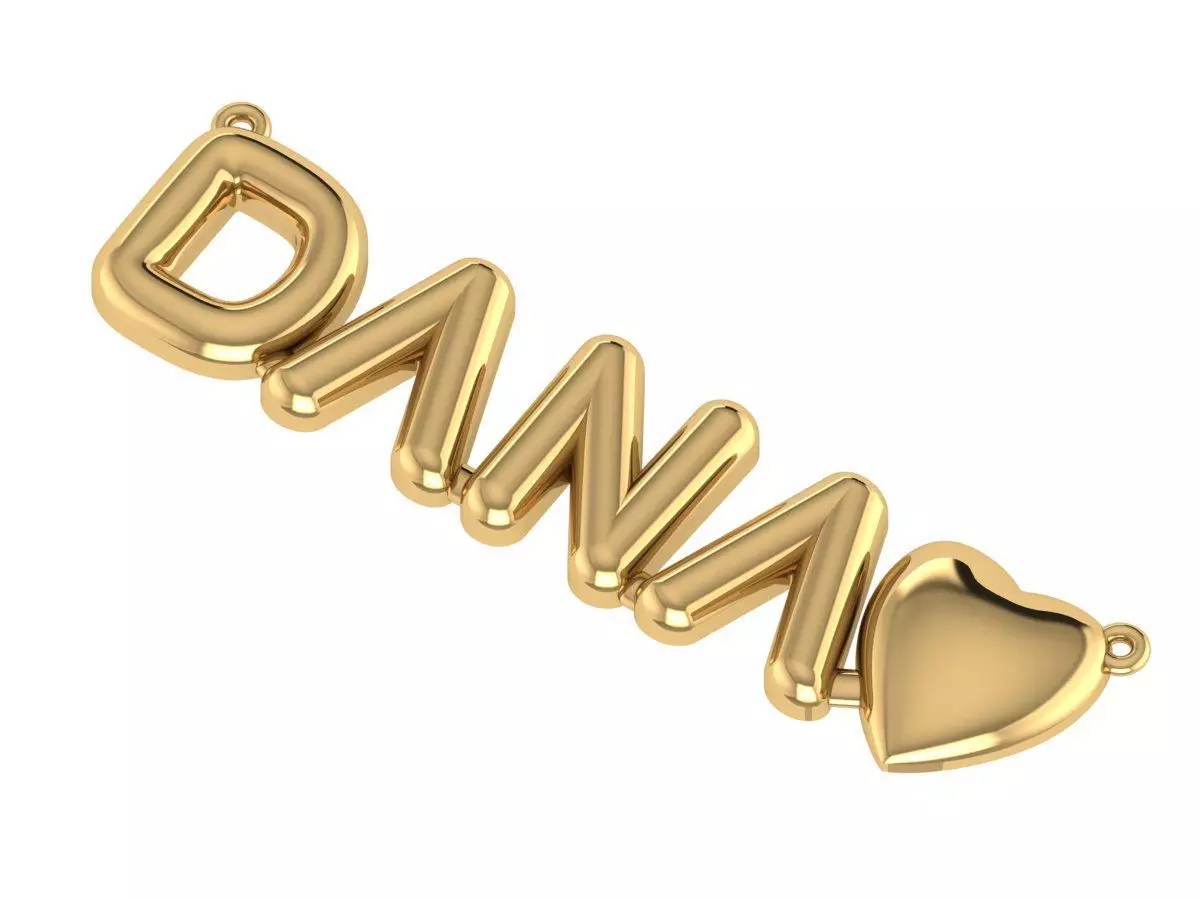 COSTUM NAME PENDANT 3D print model_11