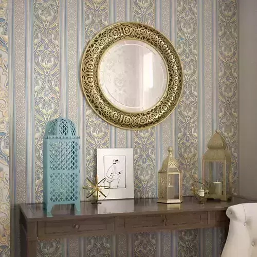 Ornate Stripe Damask Wallpaper Texture