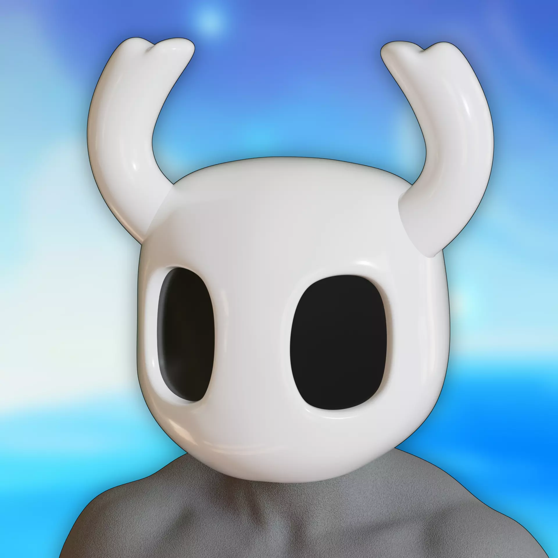 Hollow Knight helmet mask 3D print model_0