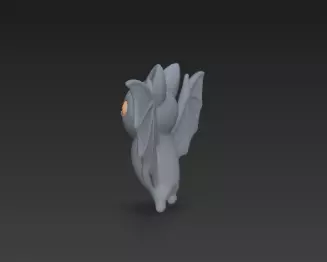 Realistic 3D Model of Gray Bat Happy Halloween 3D print model_11