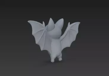 Realistic 3D Model of Gray Bat Happy Halloween 3D print model_10