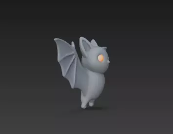 Realistic 3D Model of Gray Bat Happy Halloween 3D print model_4