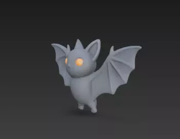 Realistic 3D Model of Gray Bat Happy Halloween 3D print model_13