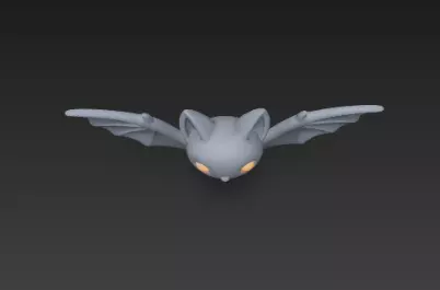 Realistic 3D Model of Gray Bat Happy Halloween 3D print model_15