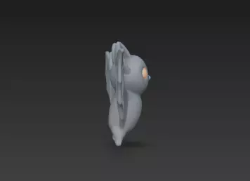 Realistic 3D Model of Gray Bat Happy Halloween 3D print model_5