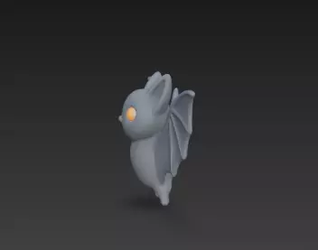 Realistic 3D Model of Gray Bat Happy Halloween 3D print model_12