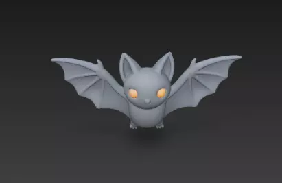 Realistic 3D Model of Gray Bat Happy Halloween 3D print model_14