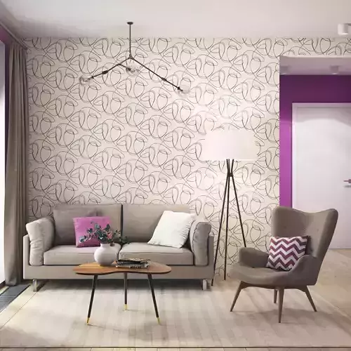 Minimal Loop Line Wallpaper Texture 