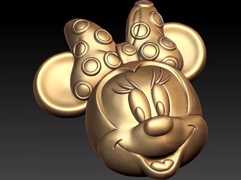 Minnie Mouse 3D Pendant 3D print model_3