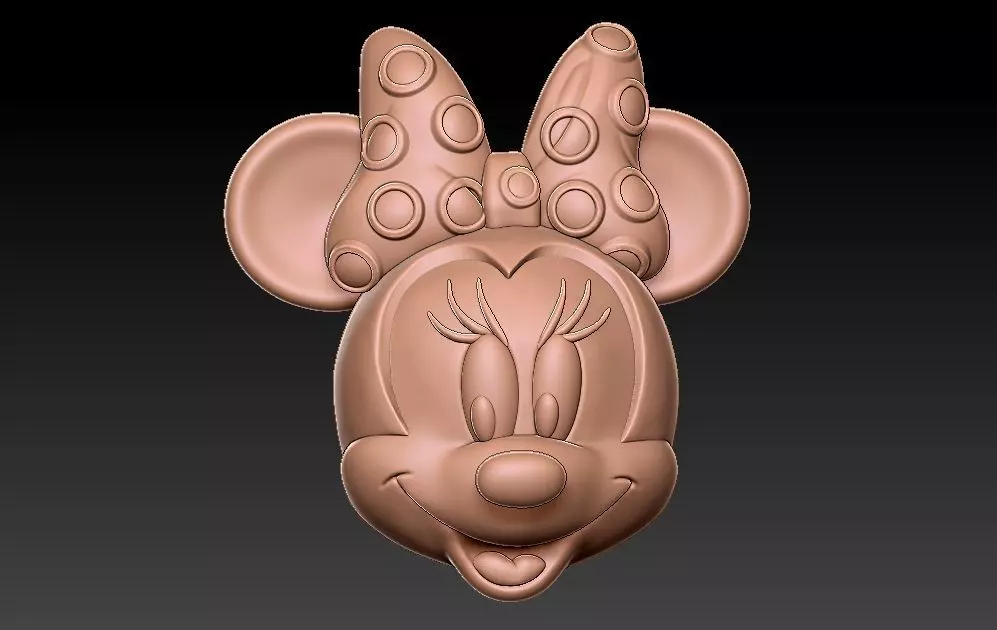 Minnie Mouse 3D Pendant 3D print model_5