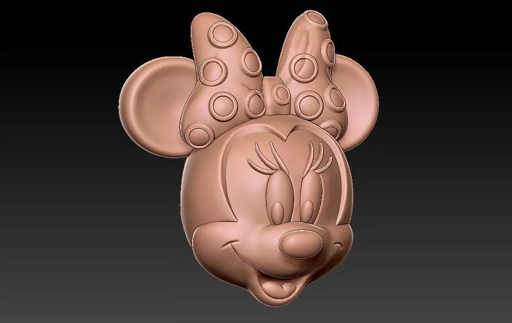 Minnie Mouse 3D Pendant 3D print model_6
