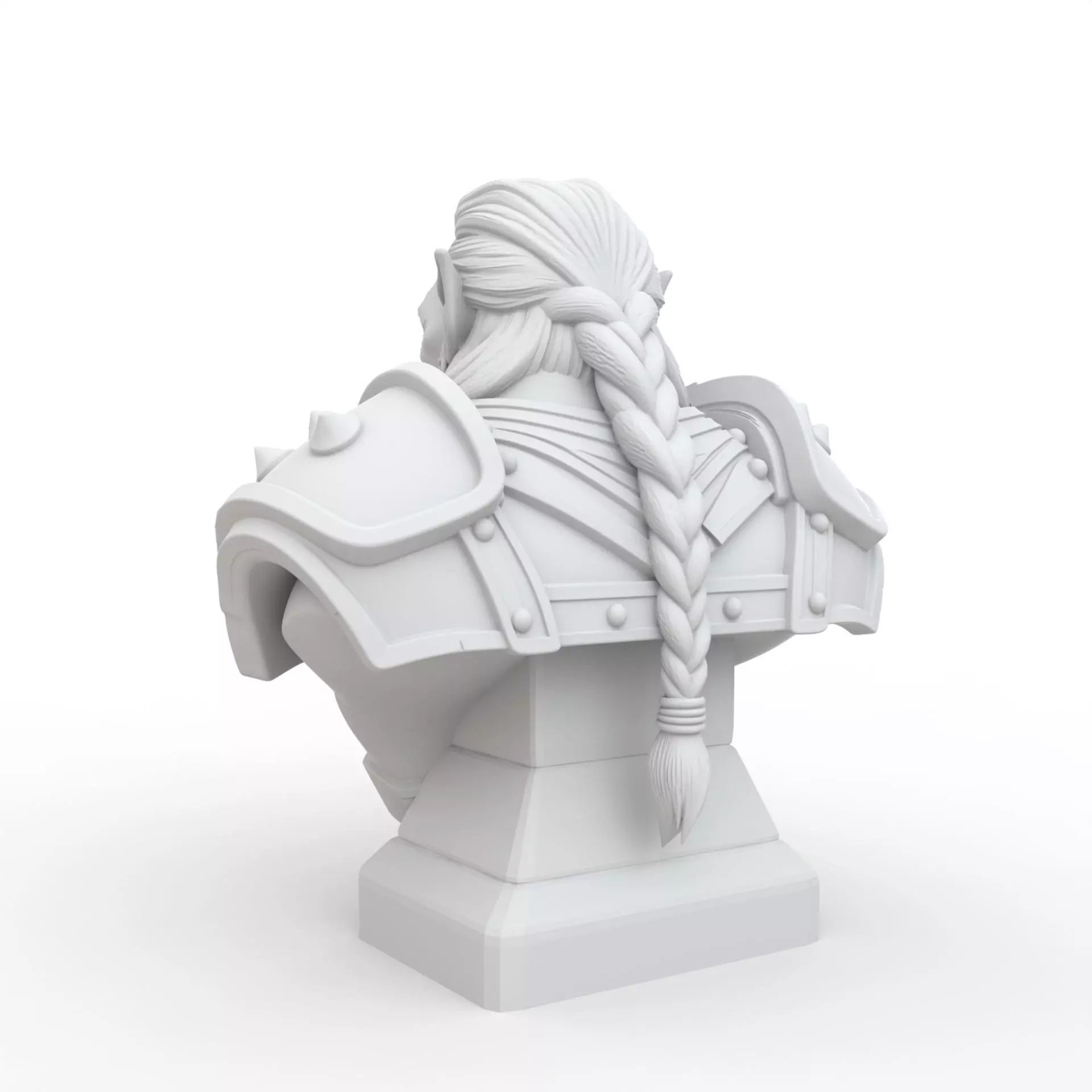 Orc Warrior Warcraft Bust STL 3D print model_1