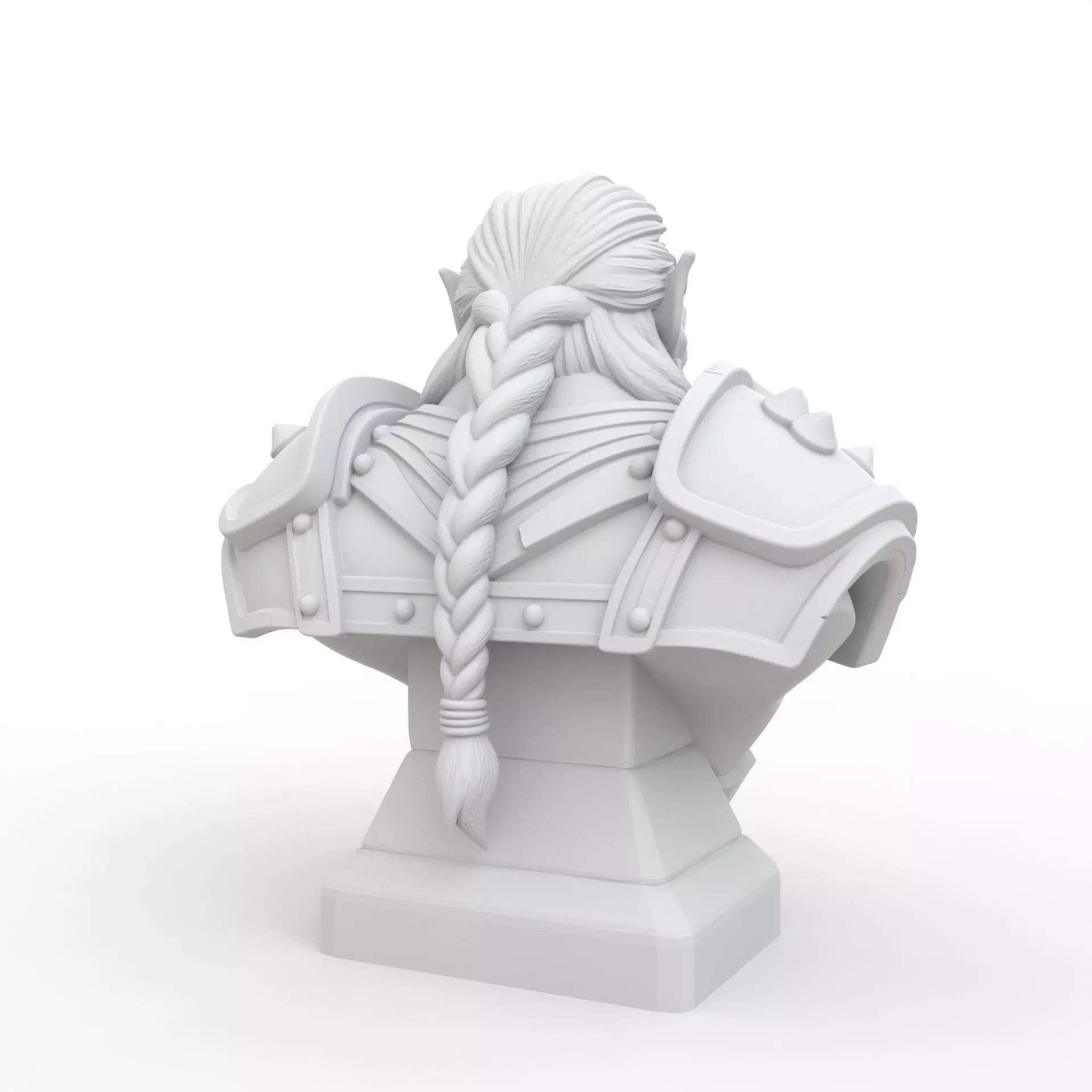 Orc Warrior Warcraft Bust STL 3D print model_4