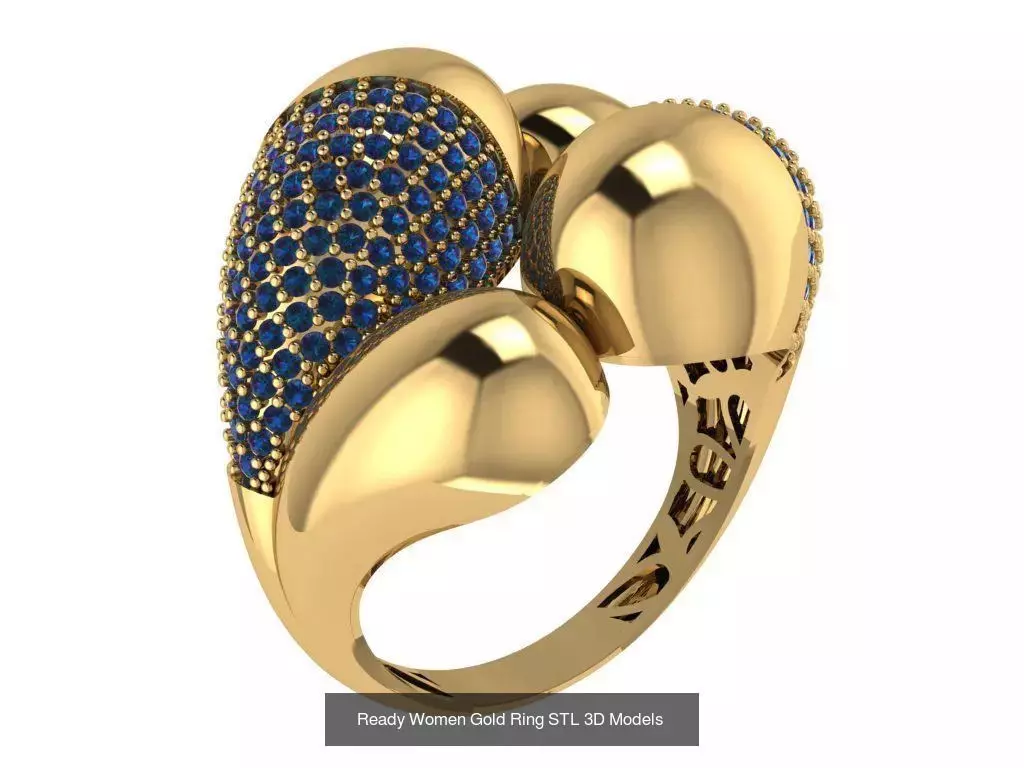 Women Gold Ring  Models  100pcs 3D Model Collection_54