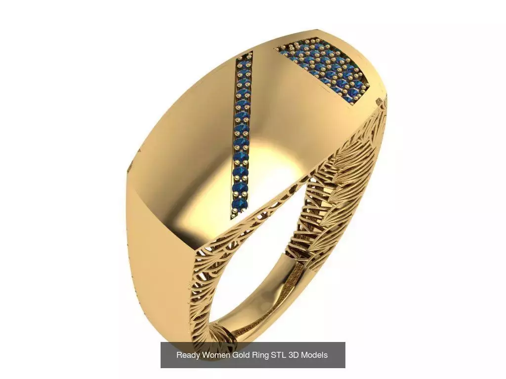 Women Gold Ring  Models  100pcs 3D Model Collection_41