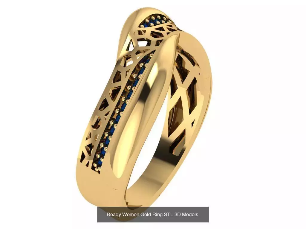 Women Gold Ring  Models  100pcs 3D Model Collection_40