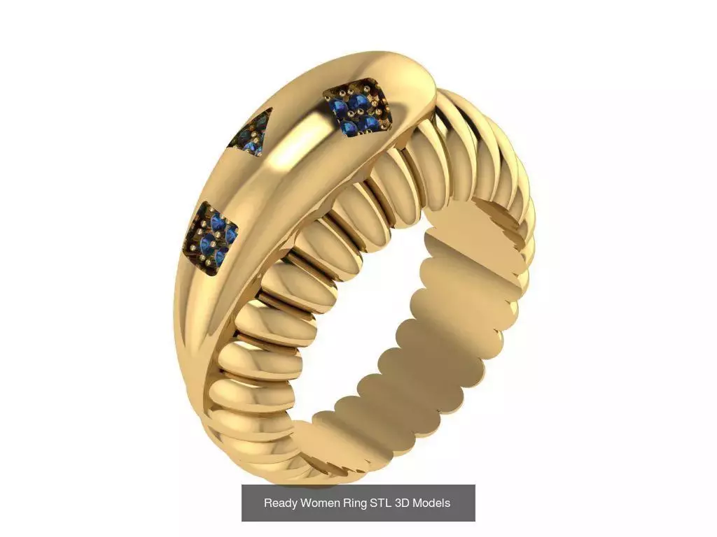 Women Gold Ring  Models  100pcs 3D Model Collection_104