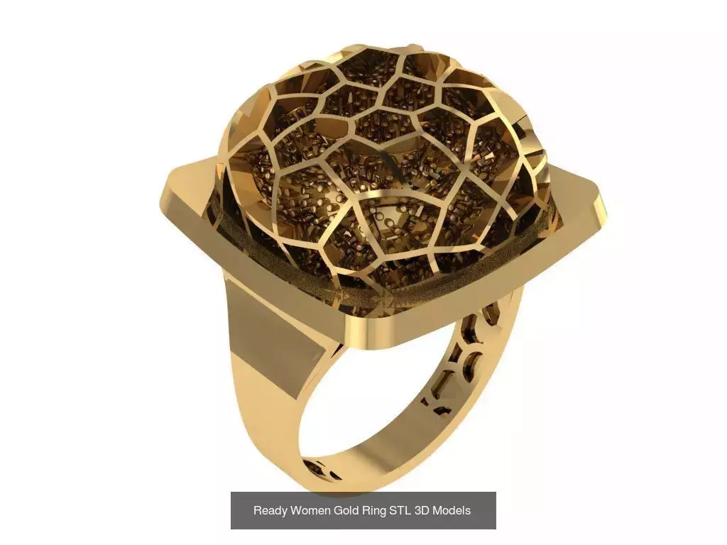 Women Gold Ring  Models  100pcs 3D Model Collection_81