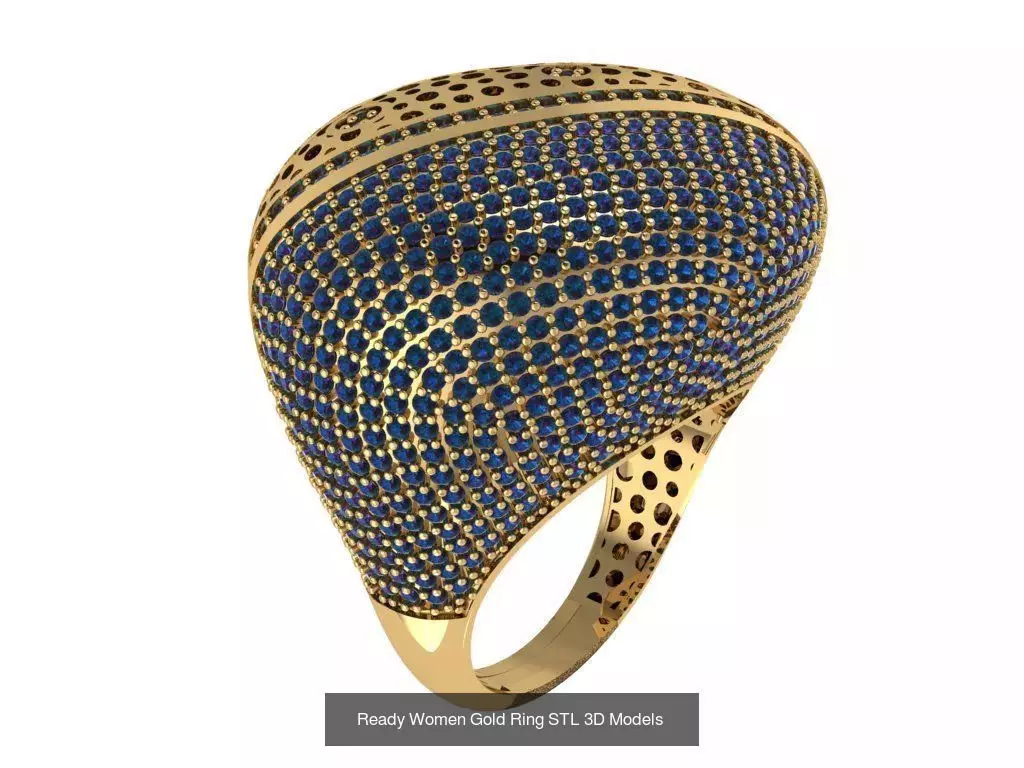 Women Gold Ring  Models  100pcs 3D Model Collection_69