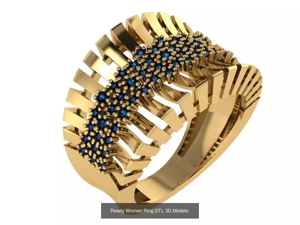 Women Gold Ring  Models  100pcs 3D Model Collection_100