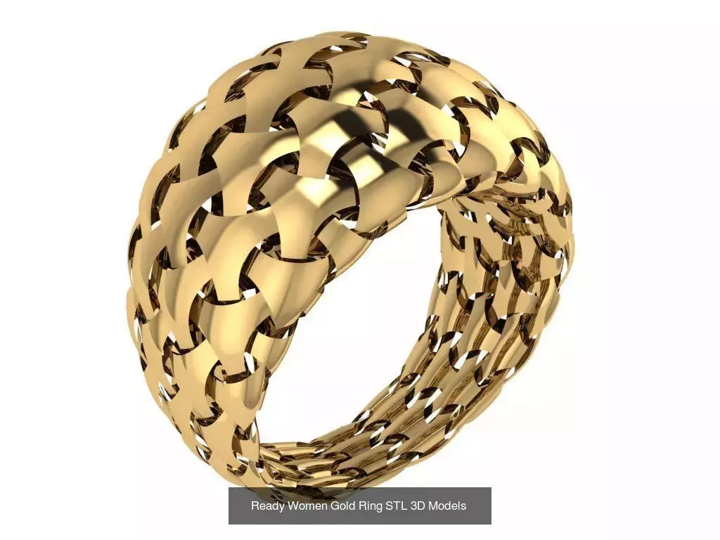 Women Gold Ring  Models  100pcs 3D Model Collection_75