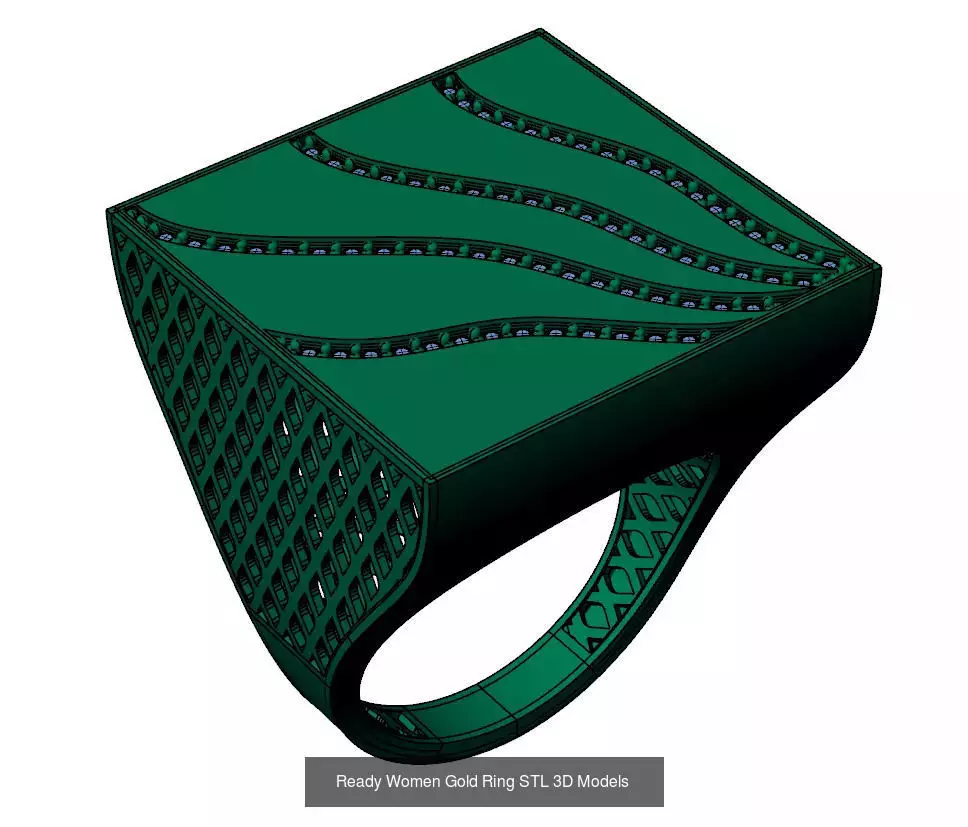 Women Gold Ring  Models  100pcs 3D Model Collection_50