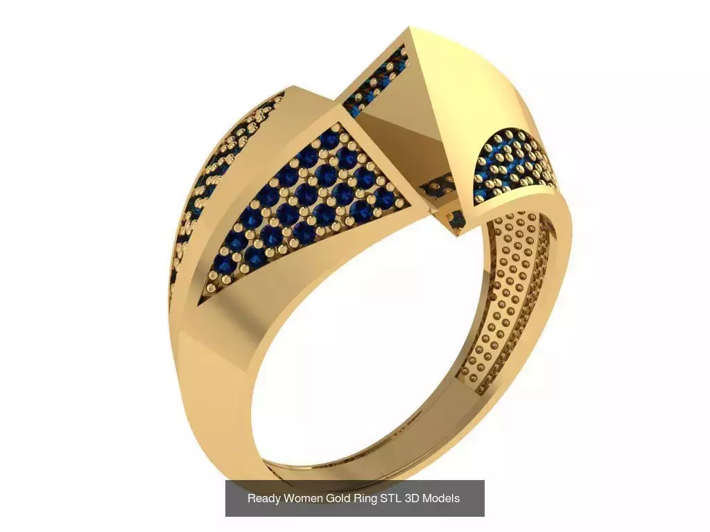 Women Gold Ring  Models  100pcs 3D Model Collection_83