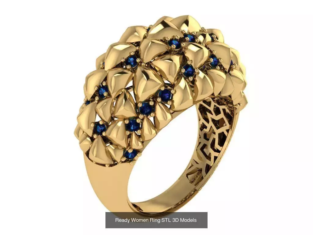 Women Gold Ring  Models  100pcs 3D Model Collection_99