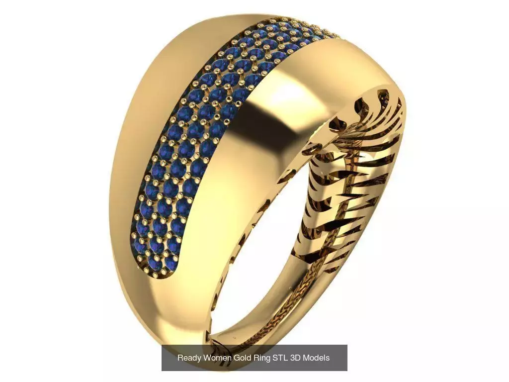 Women Gold Ring  Models  100pcs 3D Model Collection_38