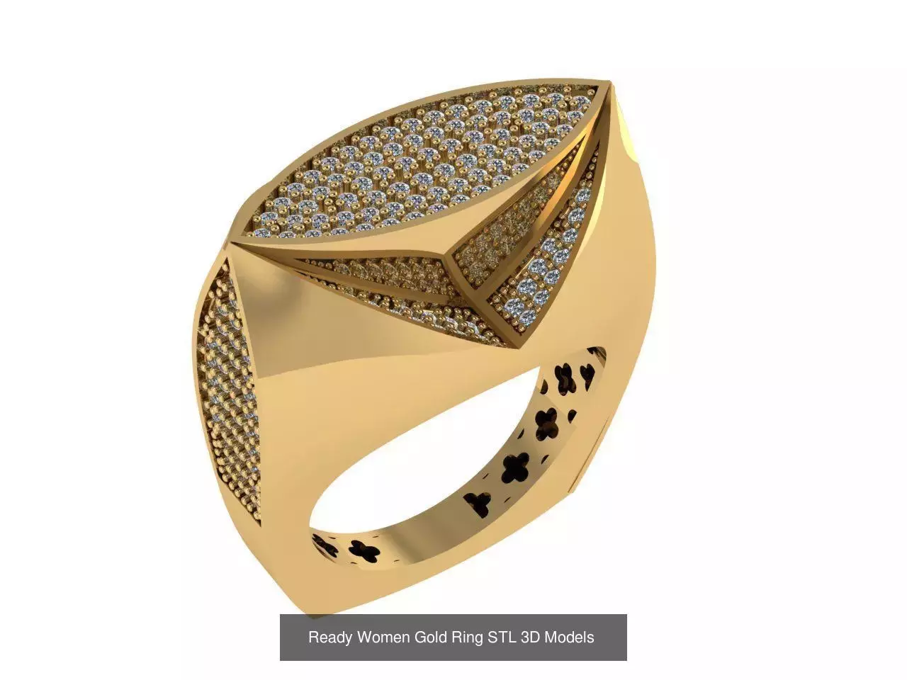 Women Gold Ring  Models  100pcs 3D Model Collection_60