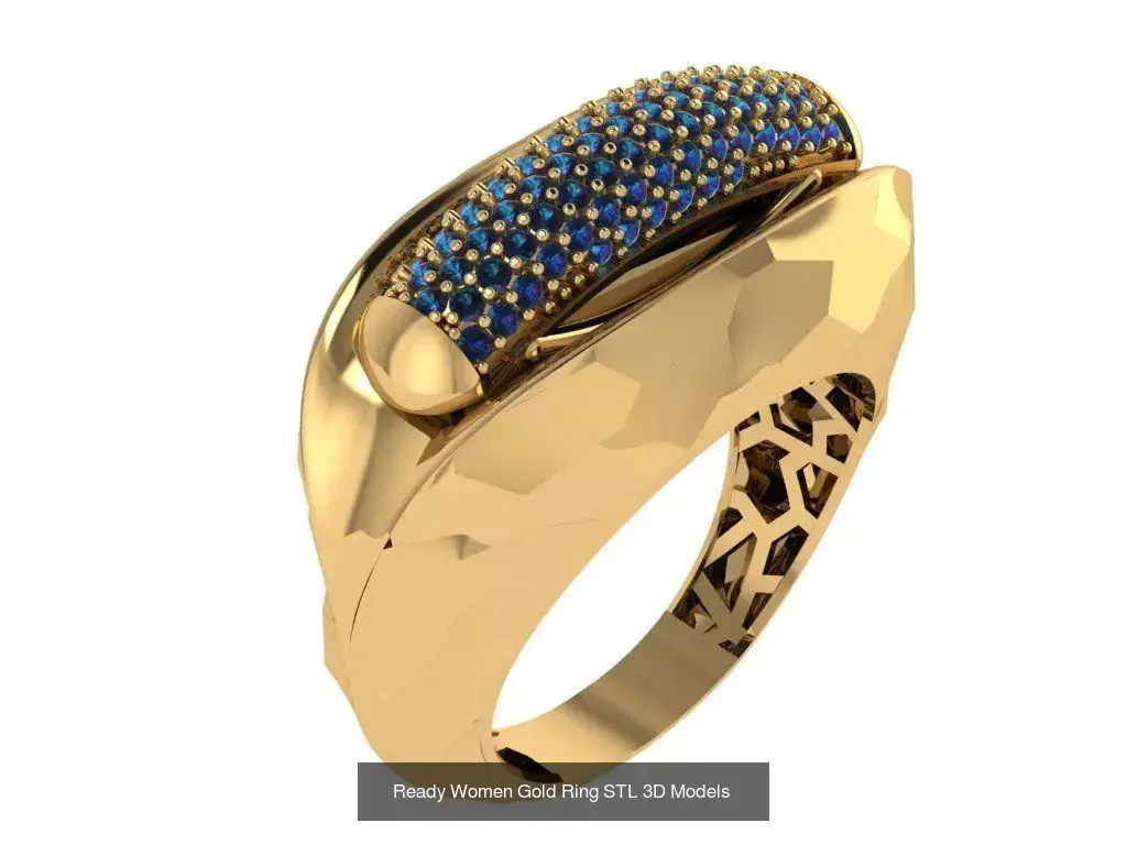 Women Gold Ring  Models  100pcs 3D Model Collection_43