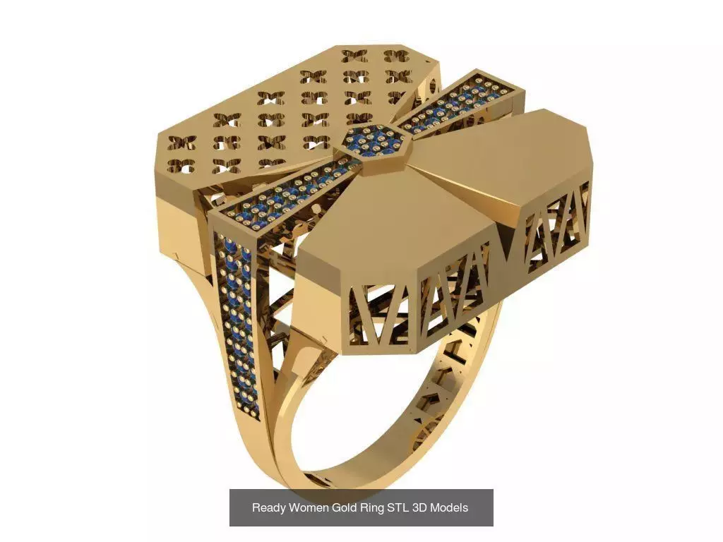 Women Gold Ring  Models  100pcs 3D Model Collection_82