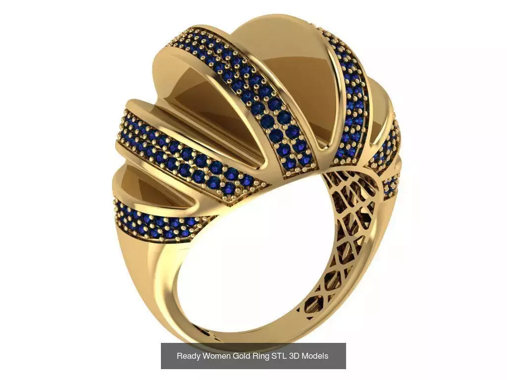 Women Gold Ring  Models  100pcs 3D Model Collection_52