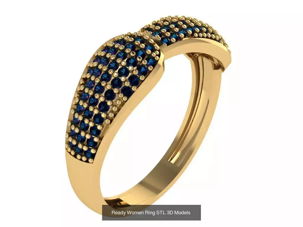 Women Gold Ring  Models  100pcs 3D Model Collection_111