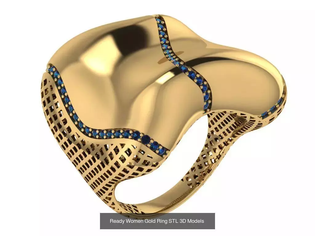 Women Gold Ring  Models  100pcs 3D Model Collection_70